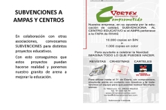 Subvencion a centros educativos y AMPAS